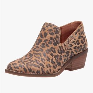 Lucky Brand Tan Leopard Ankle Booties